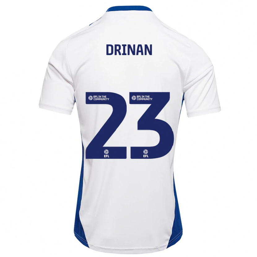 Danxen Dames Aaron Drinan #23 Wit Blauw Uitshirt Uittenue 2025/26 T-Shirt België