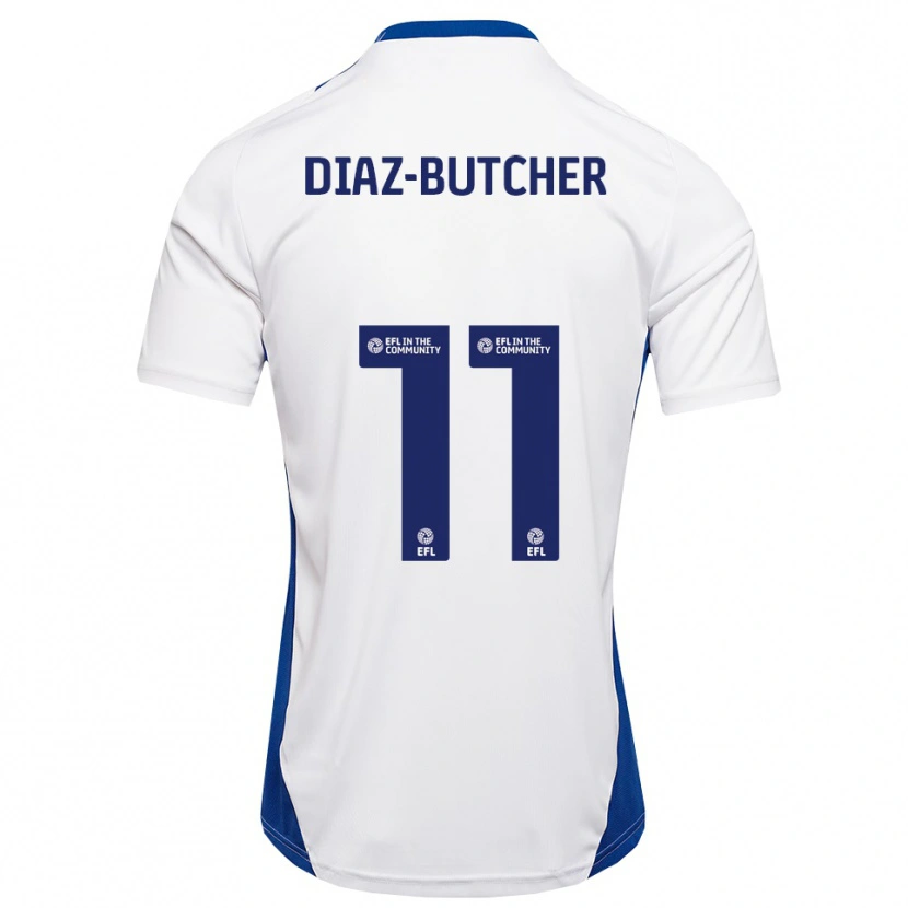 Danxen Dames Helena Diaz-Butcher #11 Wit Blauw Uitshirt Uittenue 2025/26 T-Shirt België
