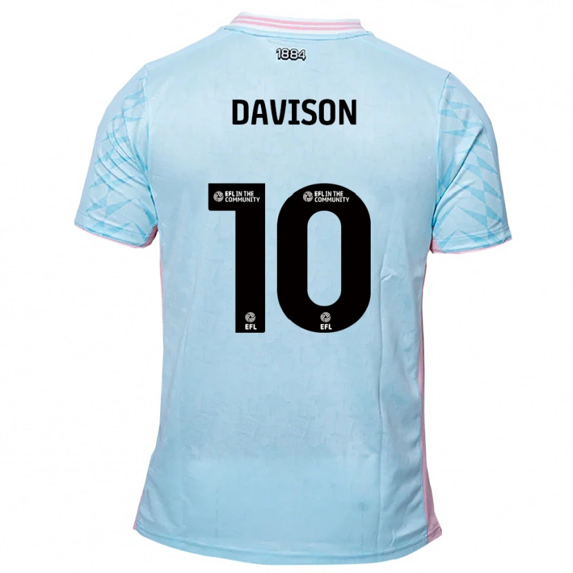 Danxen Dames Josh Davison #10 Hemelsblauw Roze Uitshirt Uittenue 2025/26 T-Shirt België