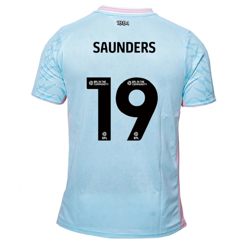 Danxen Dames Harvey Saunders #19 Hemelsblauw Roze Uitshirt Uittenue 2025/26 T-Shirt België
