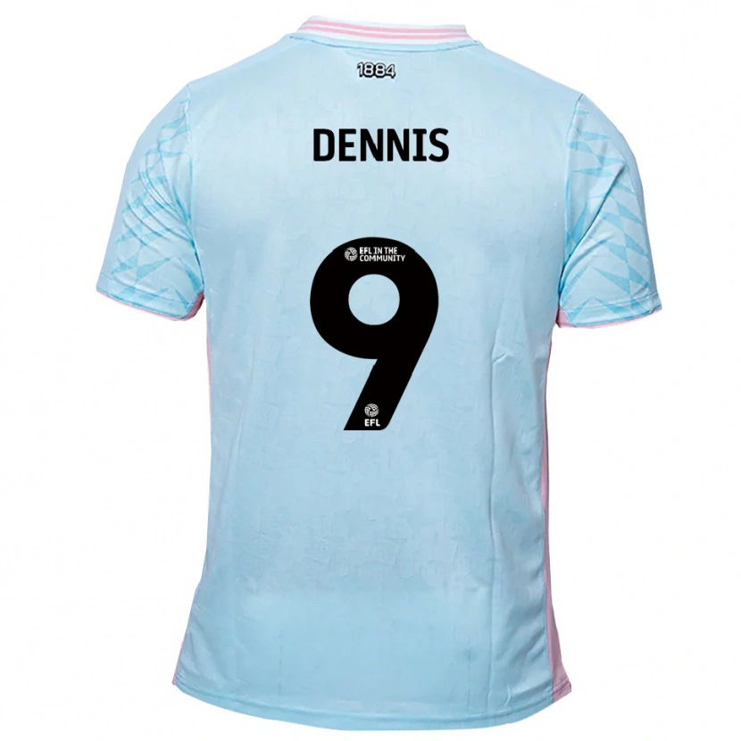 Danxen Dames Kristian Dennis #9 Hemelsblauw Roze Uitshirt Uittenue 2025/26 T-Shirt België