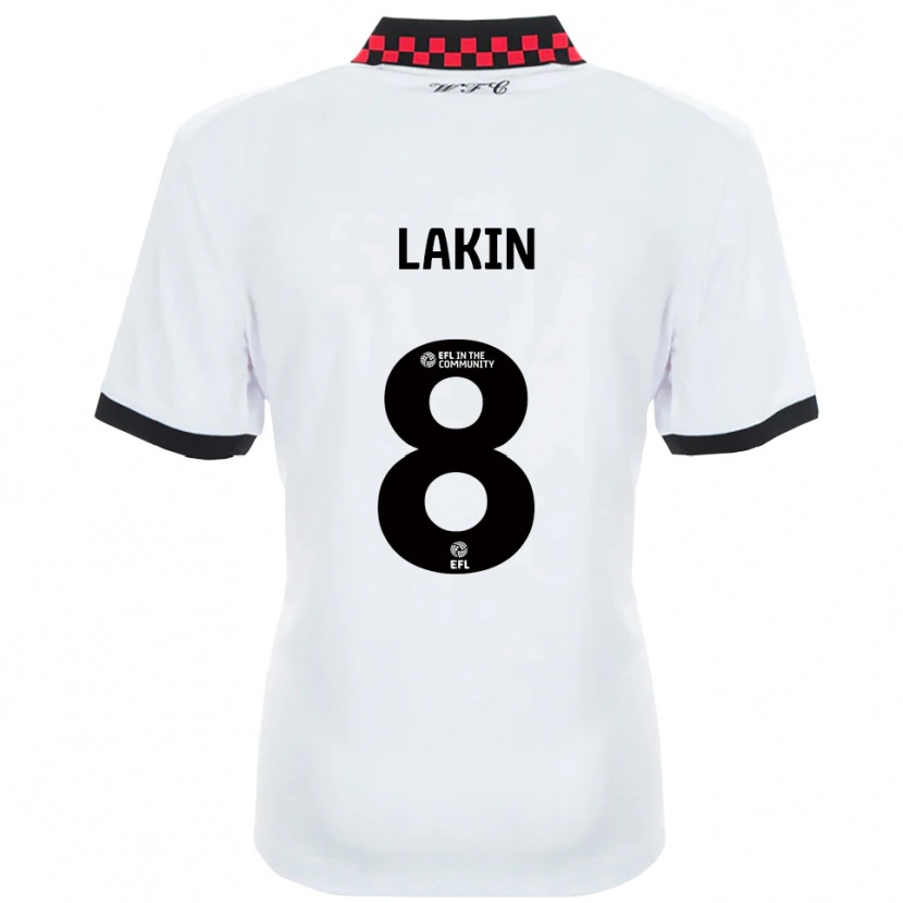 Danxen Dames Charlie Lakin #8 Wit Zwart Uitshirt Uittenue 2025/26 T-Shirt België