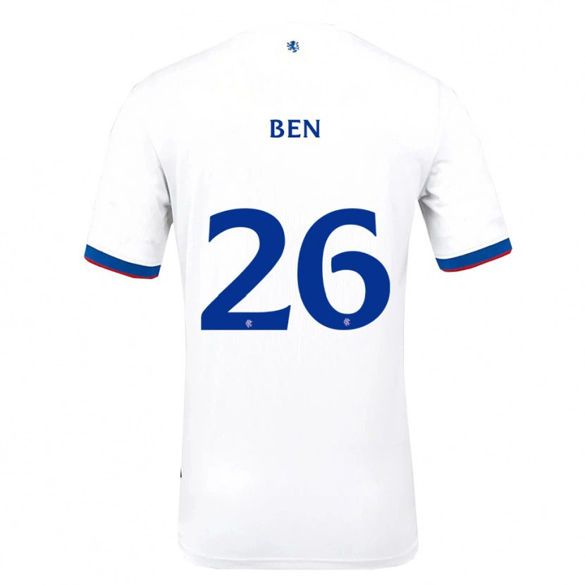 Danxen Dames Ben Davies #26 Wit Rood Blauw Uitshirt Uittenue 2025/26 T-Shirt België