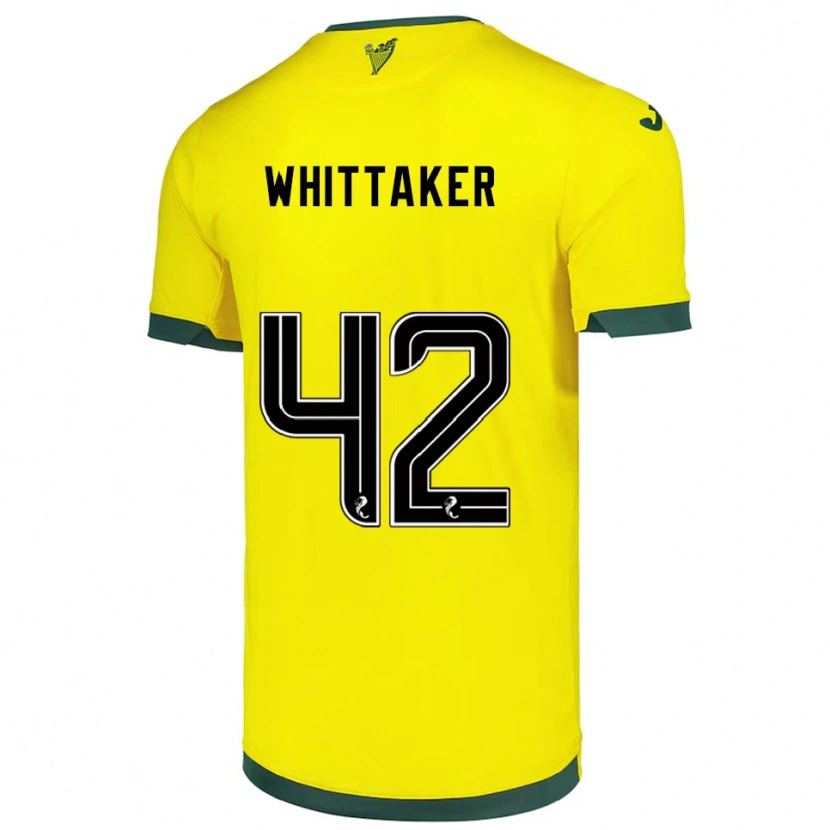 Danxen Dames Rory Whittaker #42 Geel Groen Uitshirt Uittenue 2025/26 T-Shirt België