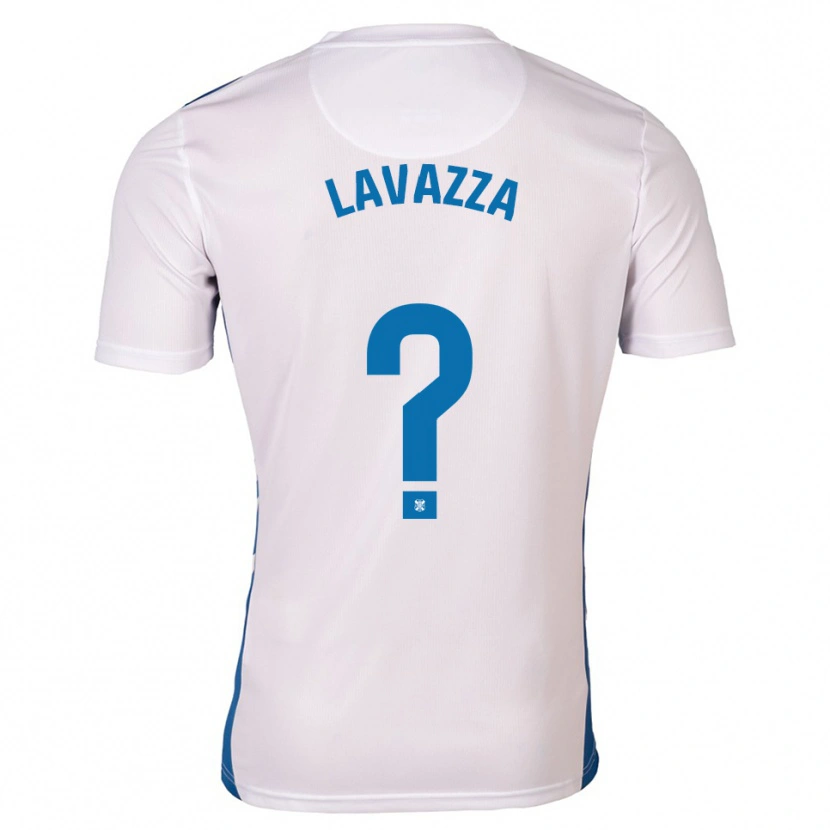 Danxen Kinderen Sebastián Lavazza #0 Wit Blauw Thuisshirt Thuistenue 2025/26 T-Shirt België