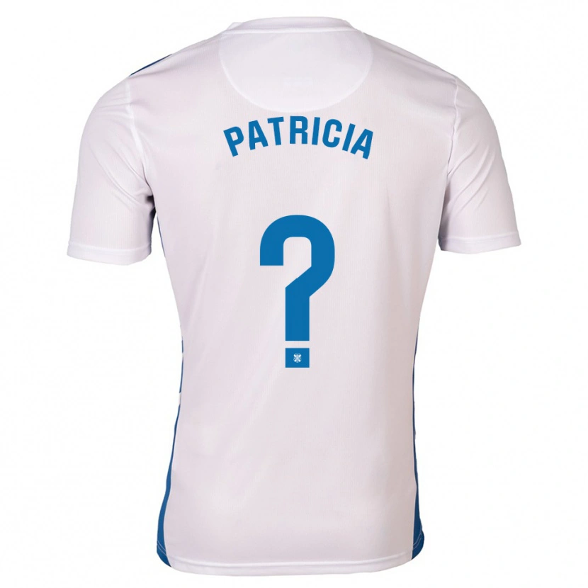 Danxen Kinderen Patricia Gavira Collado #0 Wit Blauw Thuisshirt Thuistenue 2025/26 T-Shirt België