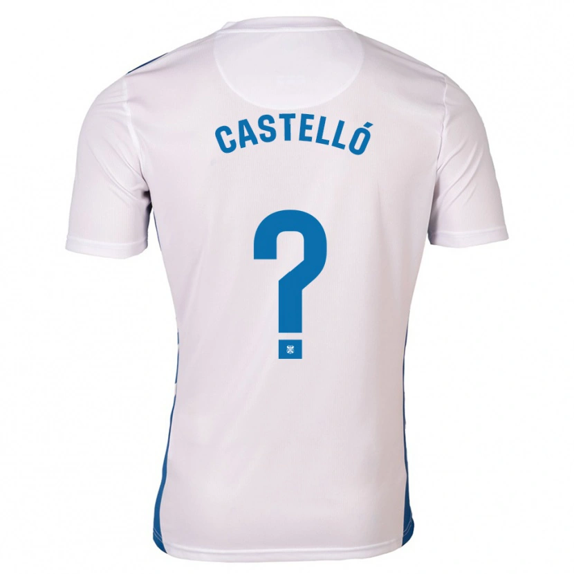 Danxen Kinderen Sandra Castelló Oliver #0 Wit Blauw Thuisshirt Thuistenue 2025/26 T-Shirt België