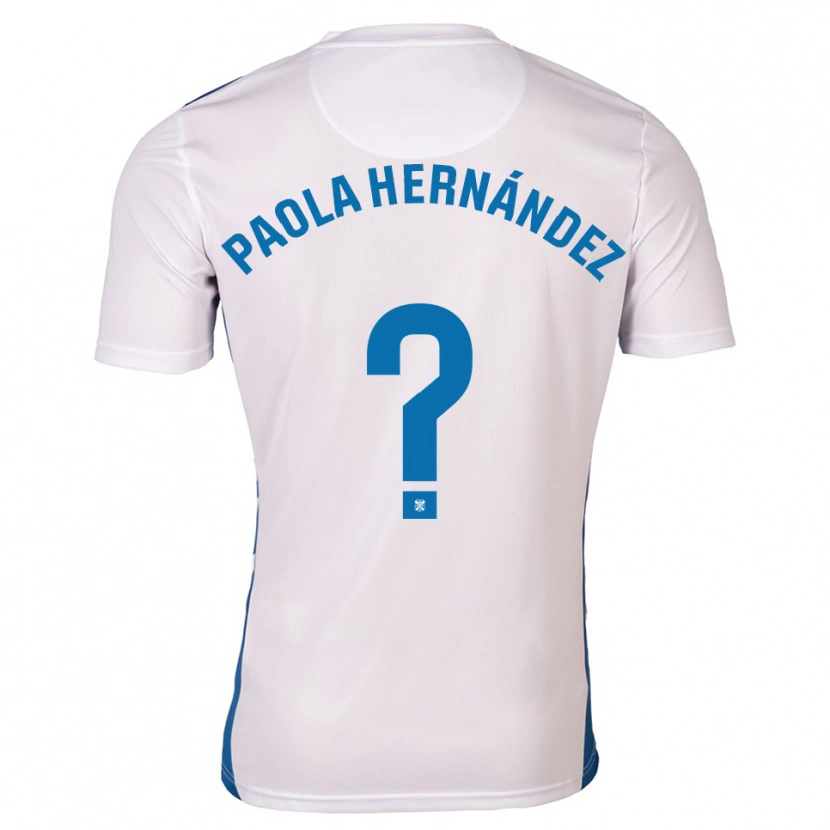 Danxen Kinderen Paola Hernández Díaz #0 Wit Blauw Thuisshirt Thuistenue 2025/26 T-Shirt België