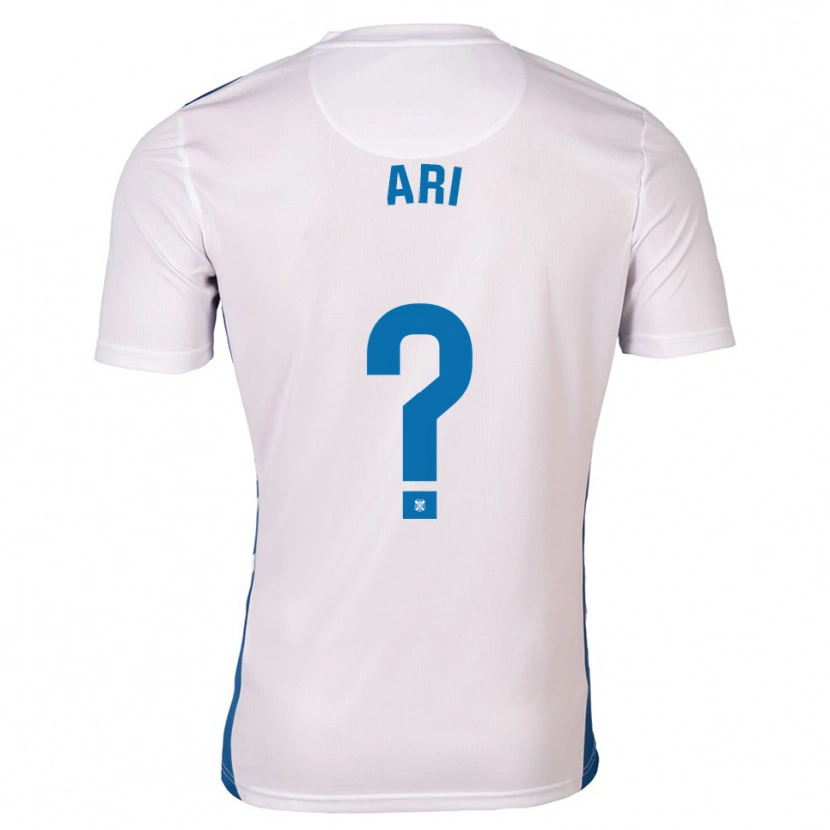 Danxen Kinderen Ariana Arias Jiménez #0 Wit Blauw Thuisshirt Thuistenue 2025/26 T-Shirt België