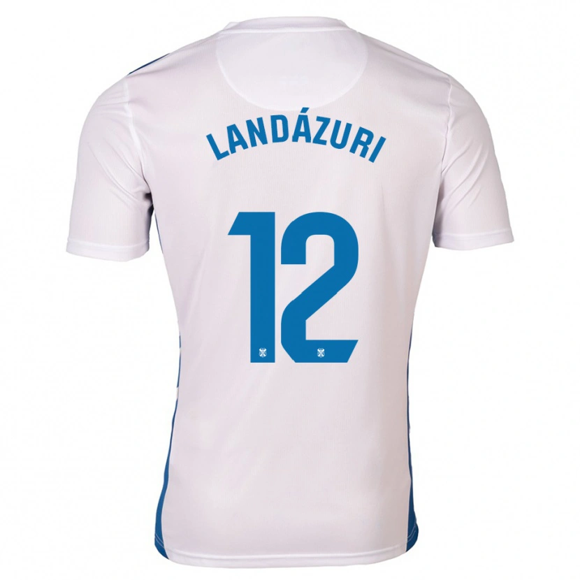 Danxen Kinderen Anthony Landázuri #12 Wit Blauw Thuisshirt Thuistenue 2025/26 T-Shirt België