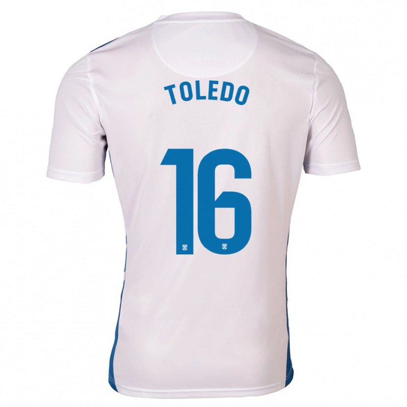 Danxen Kinderen Adrián Toledo #16 Wit Blauw Thuisshirt Thuistenue 2025/26 T-Shirt België