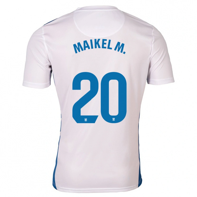 Danxen Kinderen Maikel Mesa #20 Wit Blauw Thuisshirt Thuistenue 2025/26 T-Shirt België