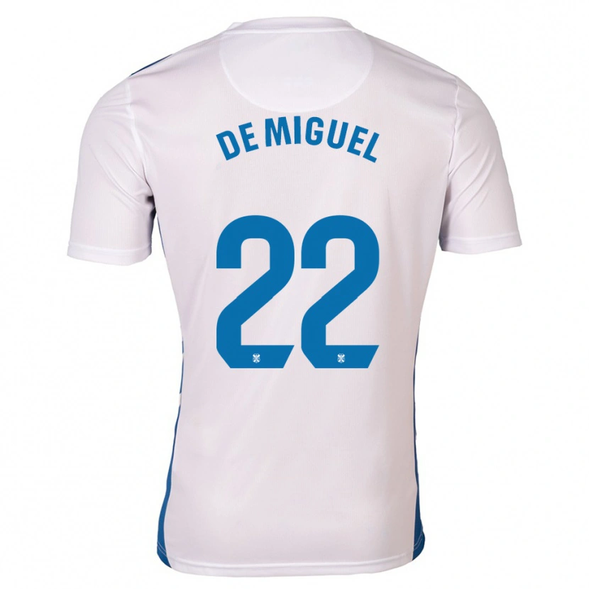 Danxen Kinderen Jesús De Miguel #22 Wit Blauw Thuisshirt Thuistenue 2025/26 T-Shirt België