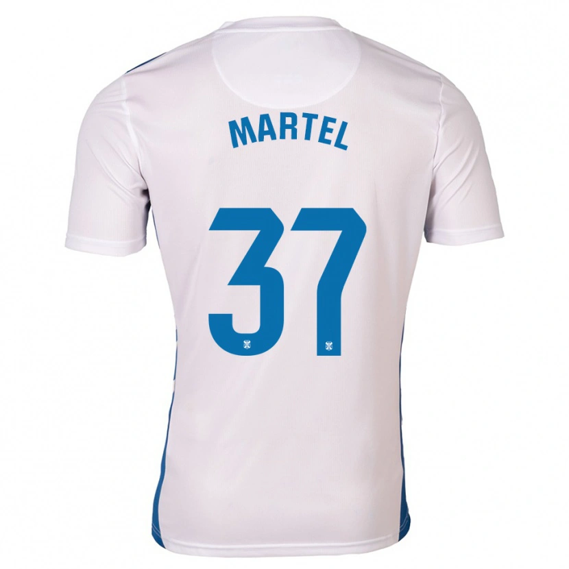 Danxen Kinderen Kevin Martel #37 Wit Blauw Thuisshirt Thuistenue 2025/26 T-Shirt België