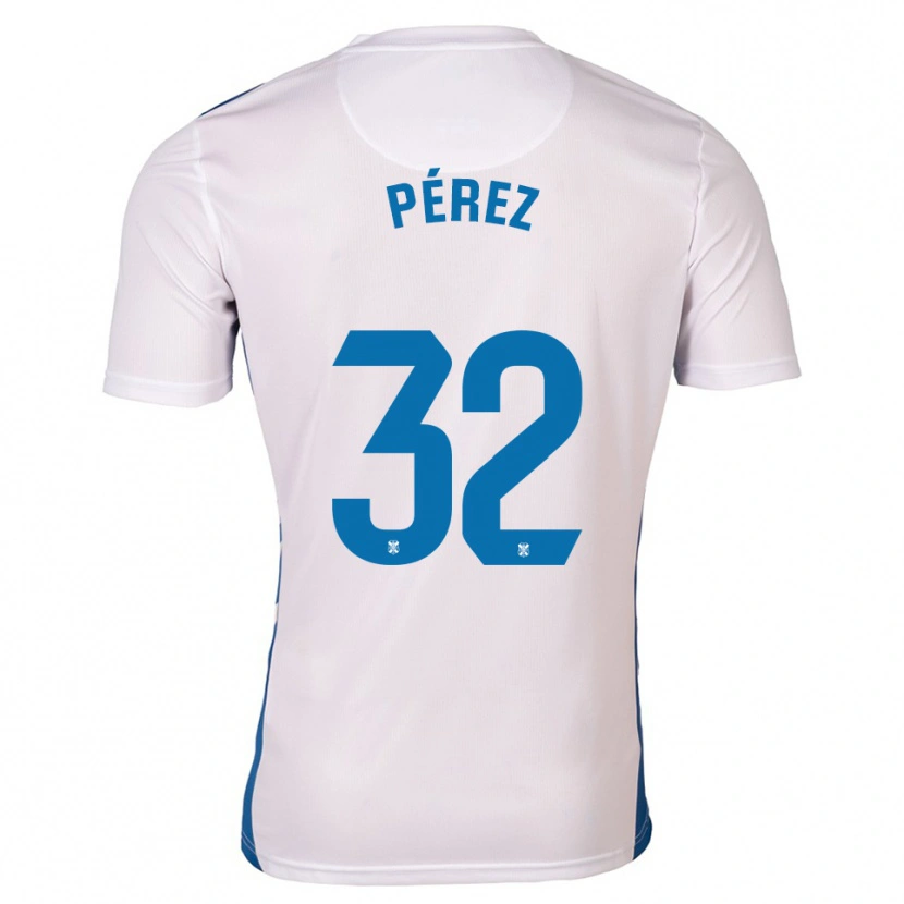 Danxen Kinderen Joel Pérez #32 Wit Blauw Thuisshirt Thuistenue 2025/26 T-Shirt België