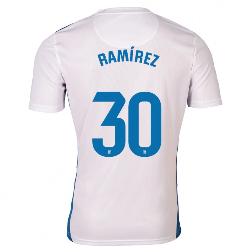 Danxen Kinderen Álex Ramírez #30 Wit Blauw Thuisshirt Thuistenue 2025/26 T-Shirt België