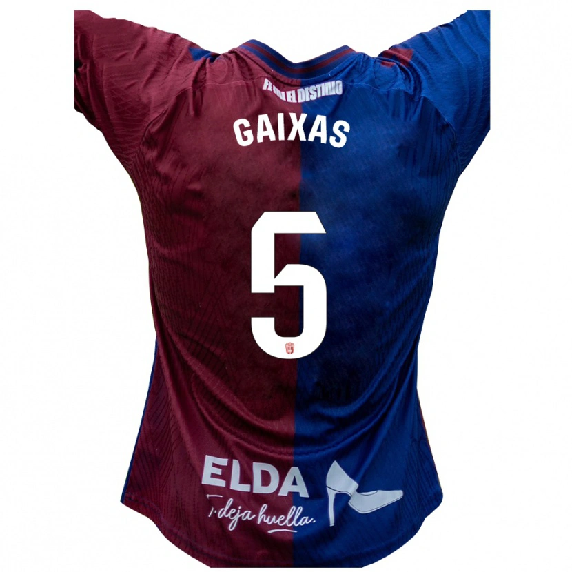 Danxen Kinderen Arnau Gaixas #5 Blauw Rood Thuisshirt Thuistenue 2025/26 T-Shirt België