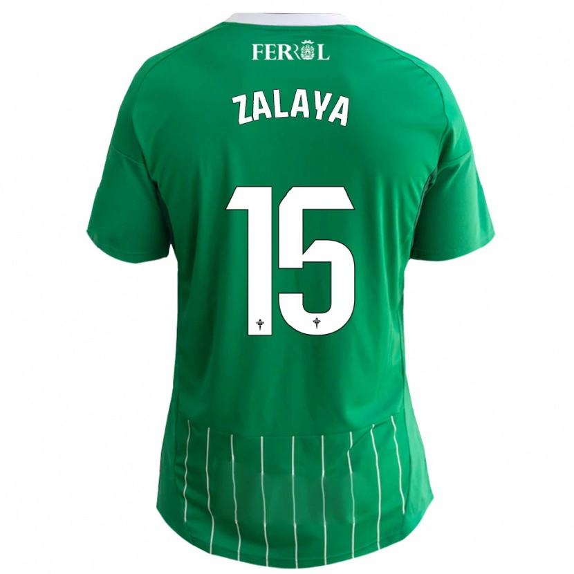 Danxen Kinderen Álex Zalaya #15 Groen Wit Thuisshirt Thuistenue 2025/26 T-Shirt België