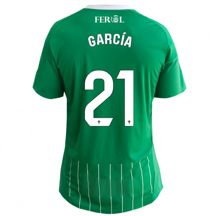 Danxen Kinderen Azael García #21 Groen Wit Thuisshirt Thuistenue 2025/26 T-Shirt België