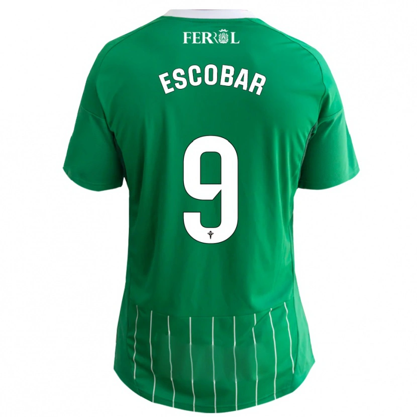 Danxen Kinderen Antón Escobar #9 Groen Wit Thuisshirt Thuistenue 2025/26 T-Shirt België