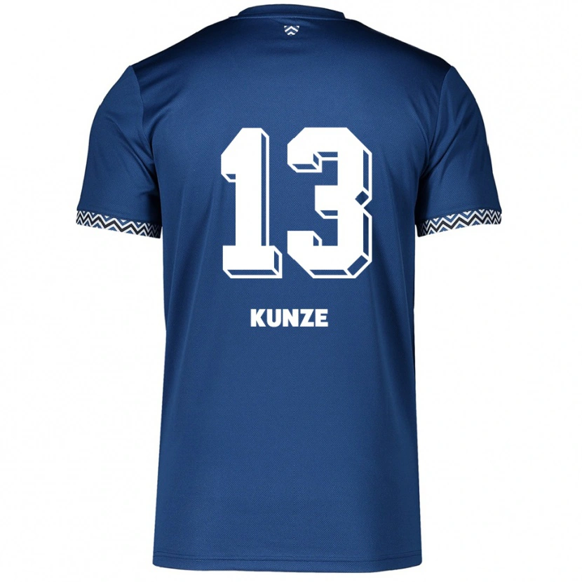 Danxen Kinderen Lukas Kunze #13 Marine Wit Thuisshirt Thuistenue 2025/26 T-Shirt België