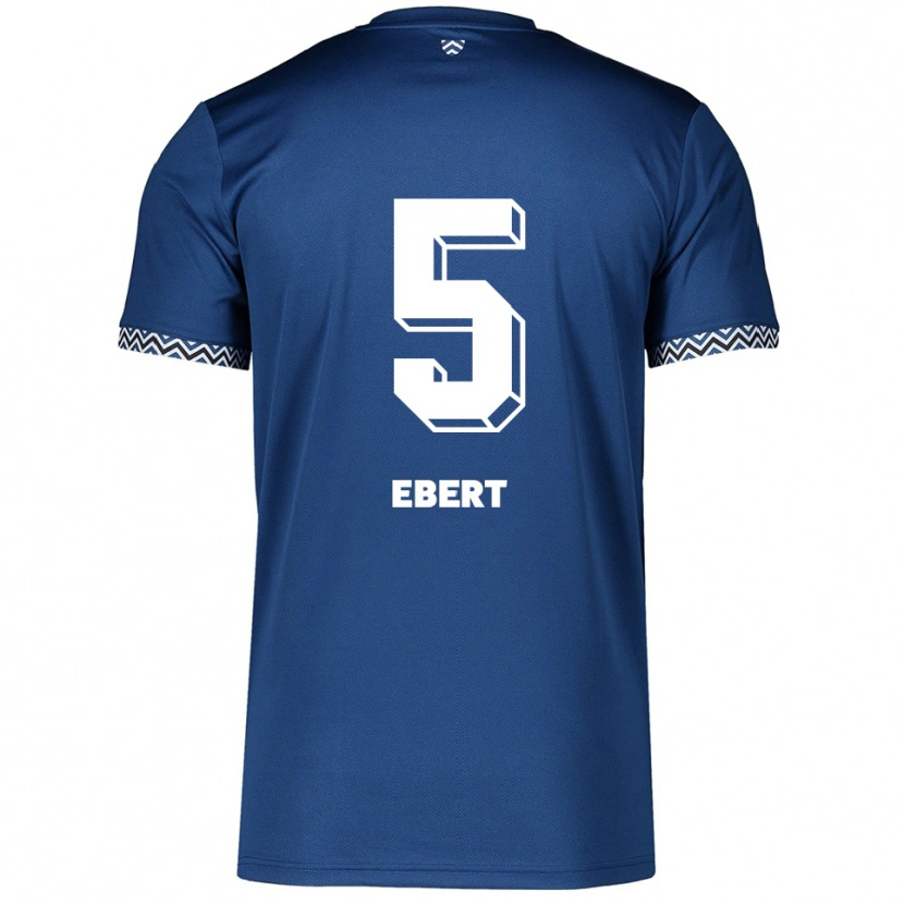 Danxen Kinderen Phine Ebert #5 Marine Wit Thuisshirt Thuistenue 2025/26 T-Shirt België