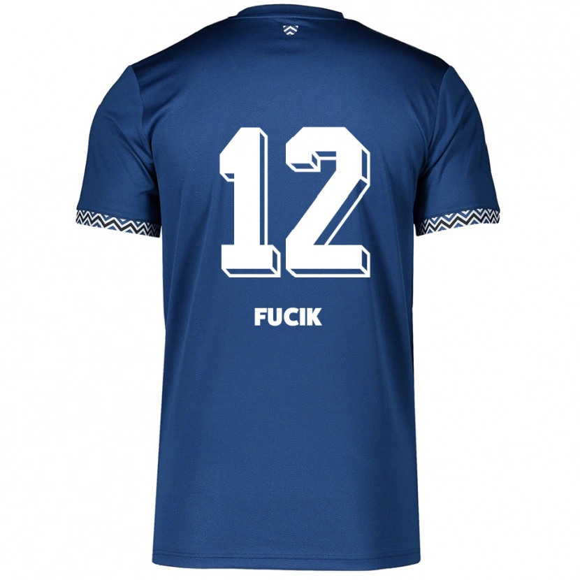 Danxen Kinderen Miles Fucik #12 Marine Wit Thuisshirt Thuistenue 2025/26 T-Shirt België