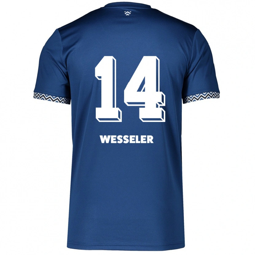 Danxen Kinderen Anna Weßeler #14 Marine Wit Thuisshirt Thuistenue 2025/26 T-Shirt België