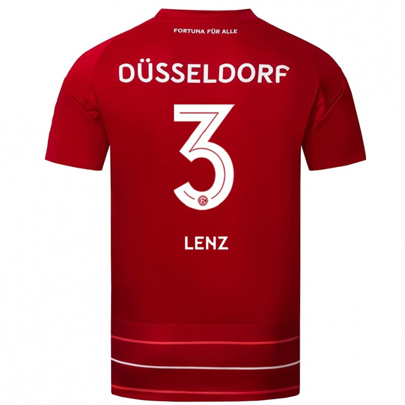 Danxen Kinderen Christopher Lenz #3 Rood Wit Thuisshirt Thuistenue 2025/26 T-Shirt België
