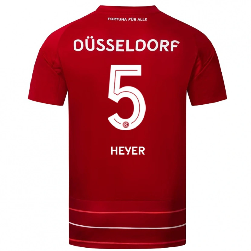 Danxen Kinderen Moritz Heyer #5 Rood Wit Thuisshirt Thuistenue 2025/26 T-Shirt België