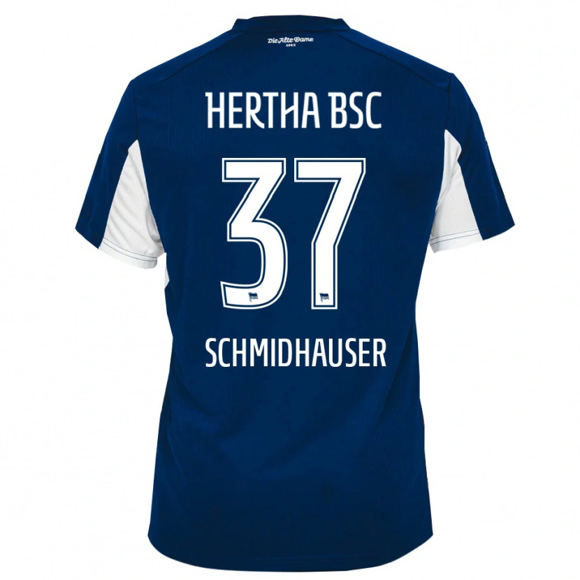 Danxen Kinderen Oliver Schmidhauser #37 Wit Blauw Thuisshirt Thuistenue 2025/26 T-Shirt België