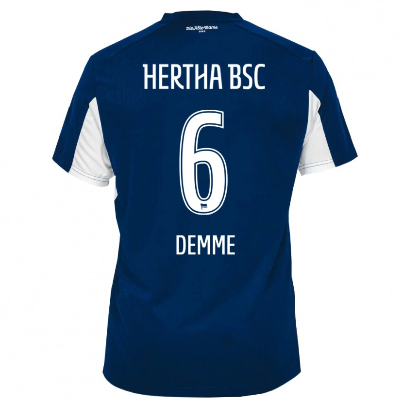 Danxen Kinderen Diego Demme #6 Wit Blauw Thuisshirt Thuistenue 2025/26 T-Shirt België