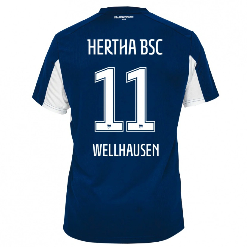 Danxen Kinderen Elfie Wellhausen #11 Wit Blauw Thuisshirt Thuistenue 2025/26 T-Shirt België