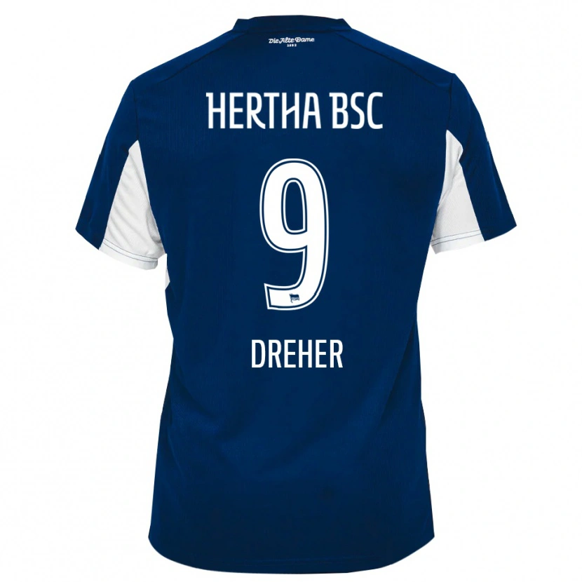 Danxen Kinderen Clara Dreher #9 Wit Blauw Thuisshirt Thuistenue 2025/26 T-Shirt België