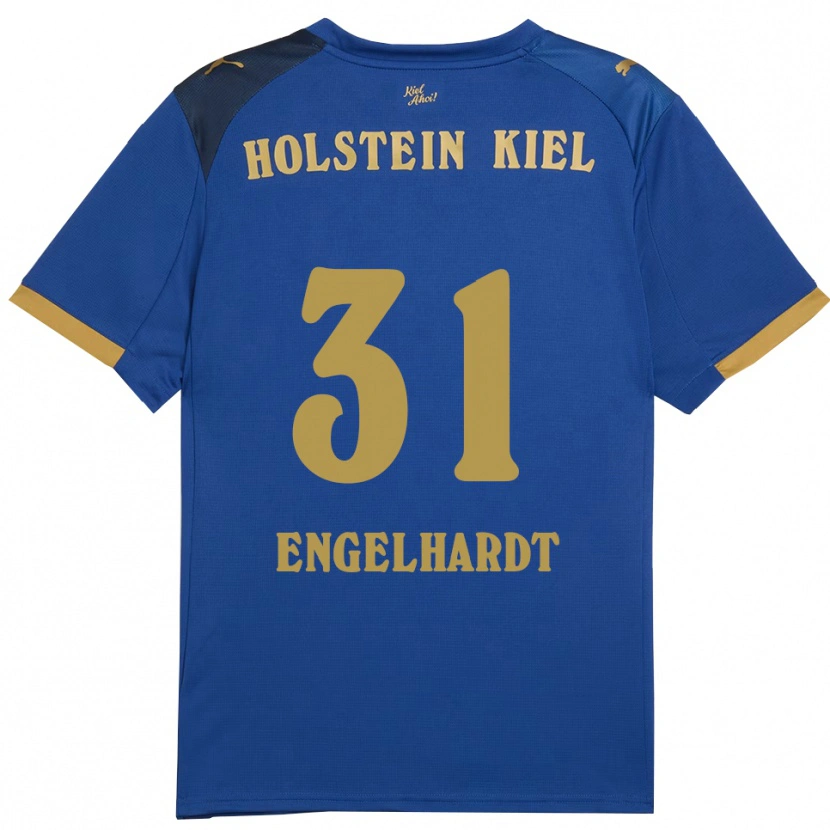 Danxen Kinderen Marcel Engelhardt #31 Blauw Goud Thuisshirt Thuistenue 2025/26 T-Shirt België