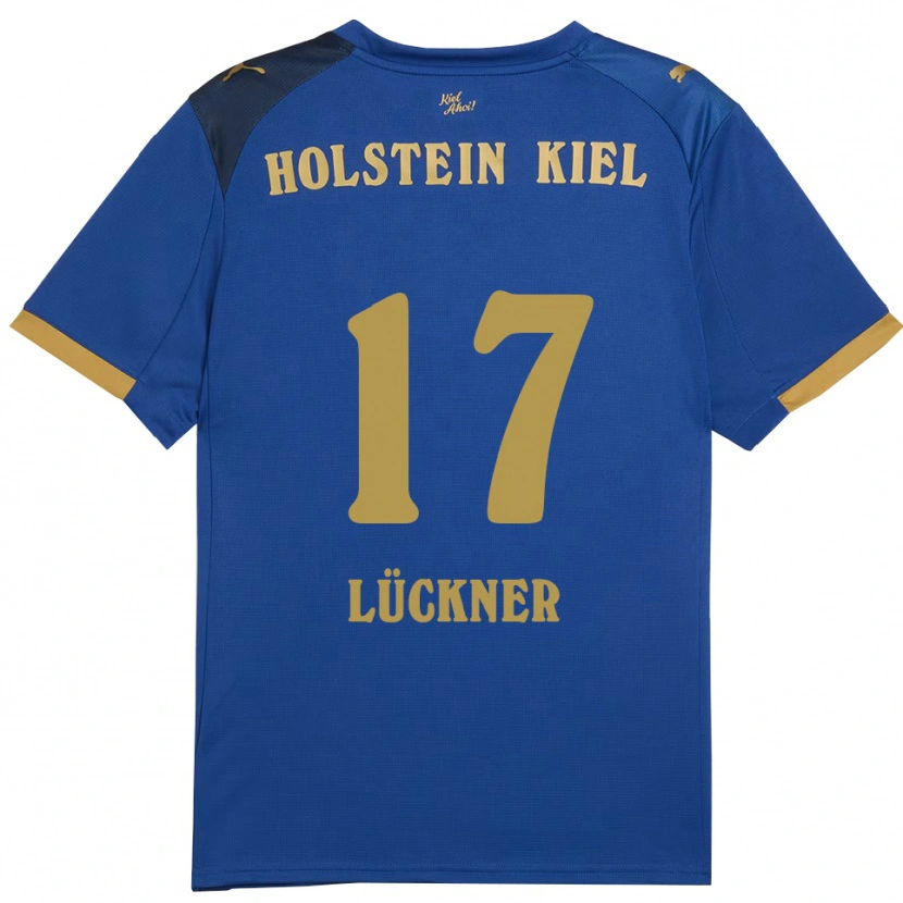 Danxen Kinderen Veit Lückner #17 Blauw Goud Thuisshirt Thuistenue 2025/26 T-Shirt België