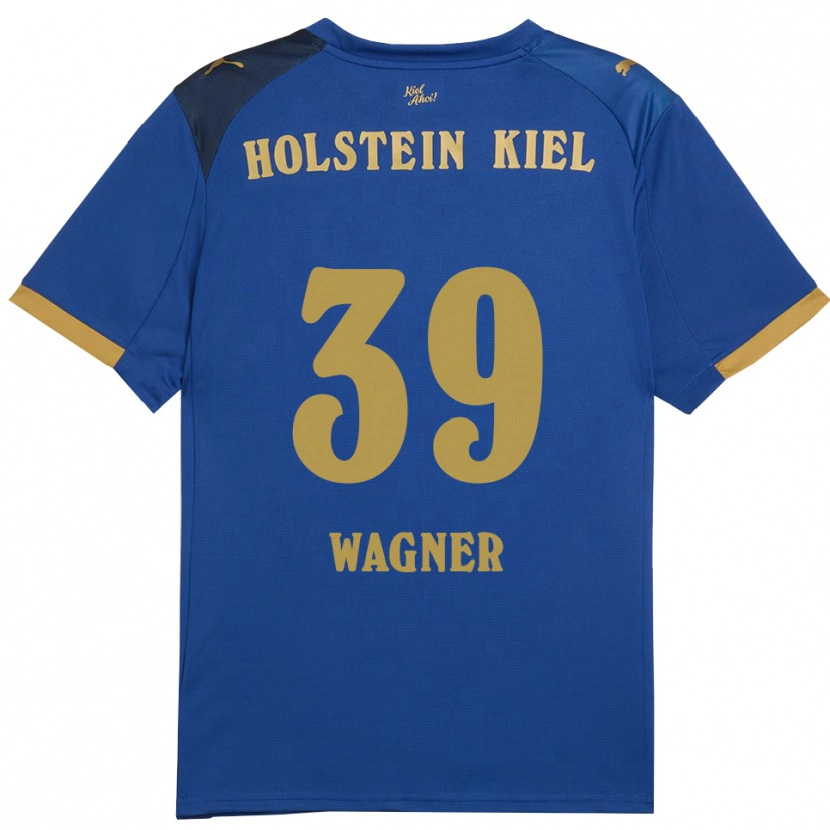 Danxen Kinderen Robert Wagner #39 Blauw Goud Thuisshirt Thuistenue 2025/26 T-Shirt België