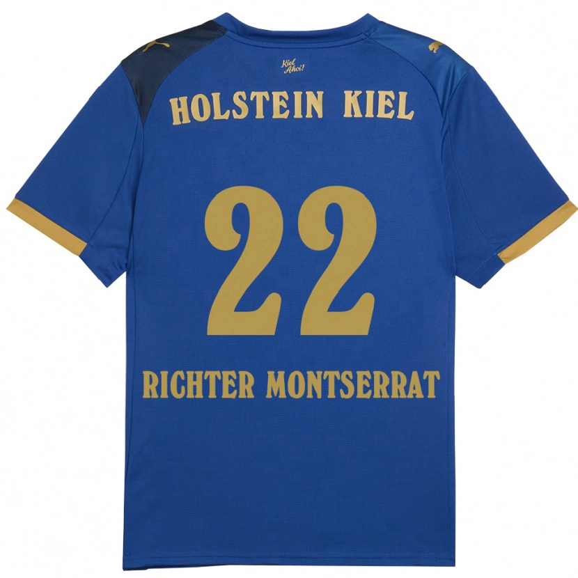 Danxen Kinderen Mark Richter Montserrat #22 Blauw Goud Thuisshirt Thuistenue 2025/26 T-Shirt België