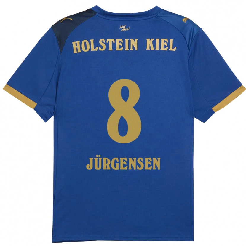 Danxen Kinderen Ronja Jürgensen #8 Blauw Goud Thuisshirt Thuistenue 2025/26 T-Shirt België