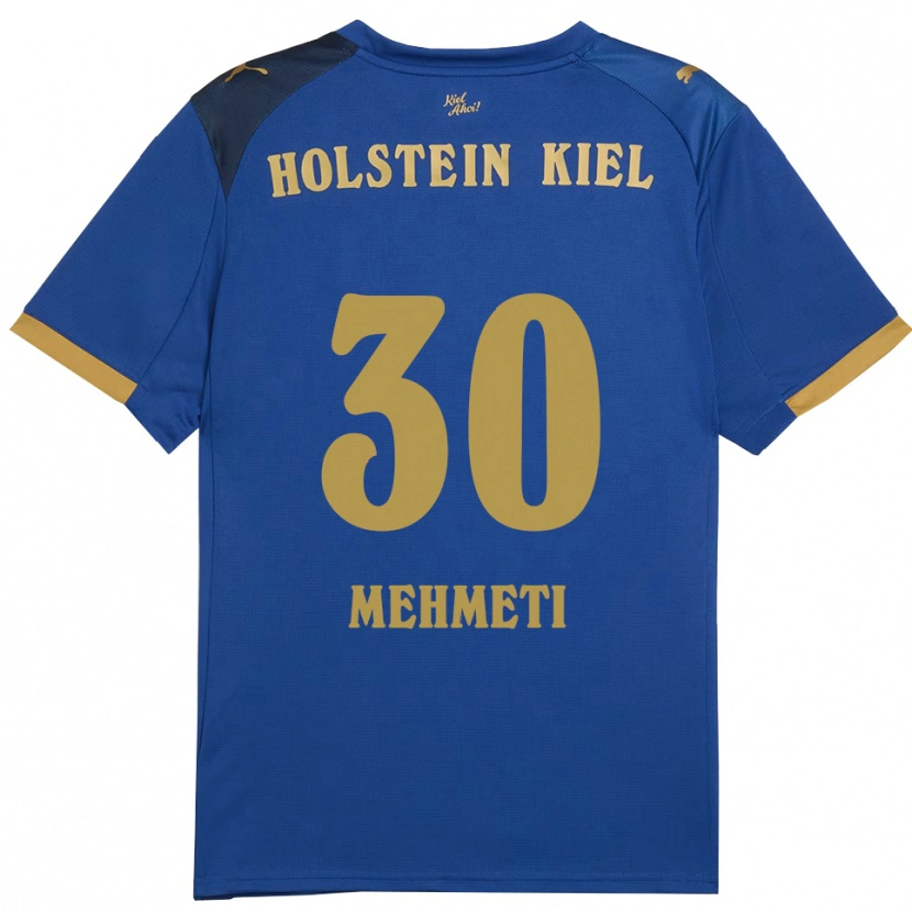 Danxen Kinderen Valton Mehmeti #30 Blauw Goud Thuisshirt Thuistenue 2025/26 T-Shirt België