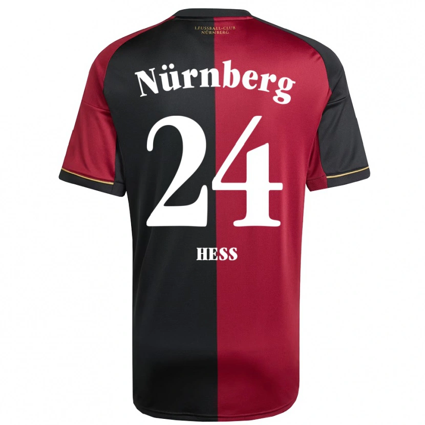 Danxen Kinderen Tobias Heß #24 Bordeauxzwart Thuisshirt Thuistenue 2025/26 T-Shirt België