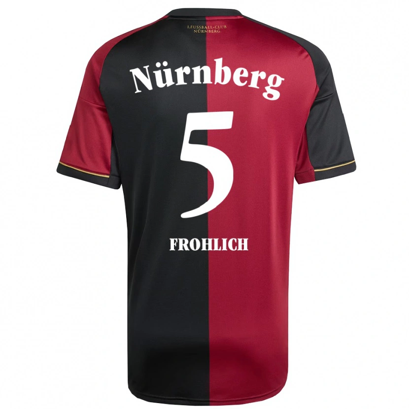 Danxen Kinderen Clara Fröhlich #5 Bordeauxzwart Thuisshirt Thuistenue 2025/26 T-Shirt België