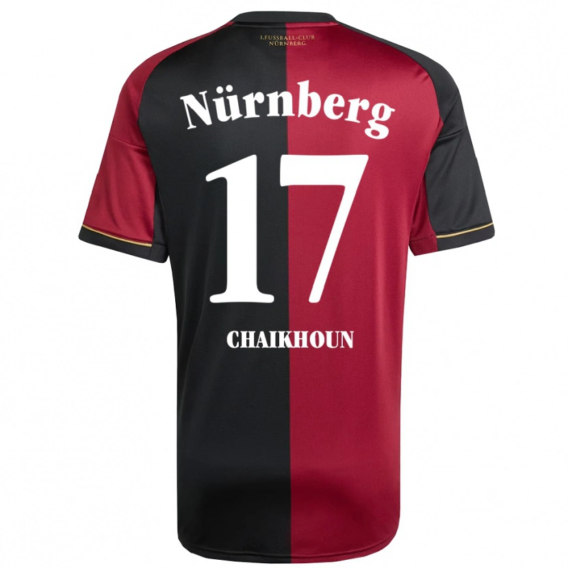 Danxen Kinderen Ayoub Chaikhoun #17 Bordeauxzwart Thuisshirt Thuistenue 2025/26 T-Shirt België