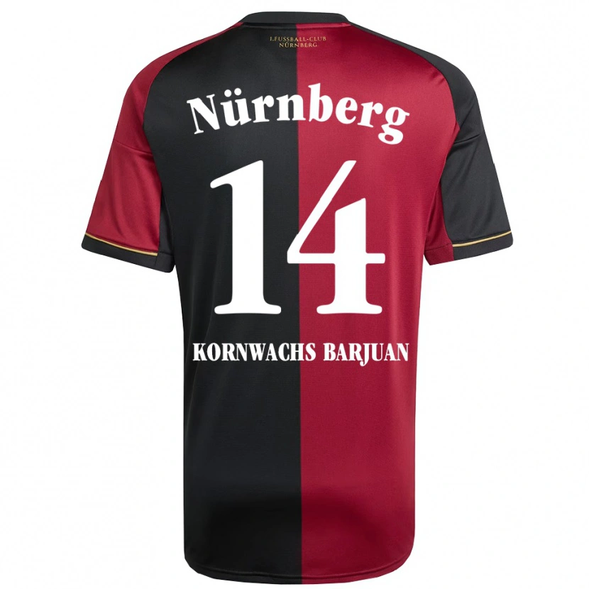 Danxen Kinderen Marc Kornwachs Barjuan #14 Bordeauxzwart Thuisshirt Thuistenue 2025/26 T-Shirt België