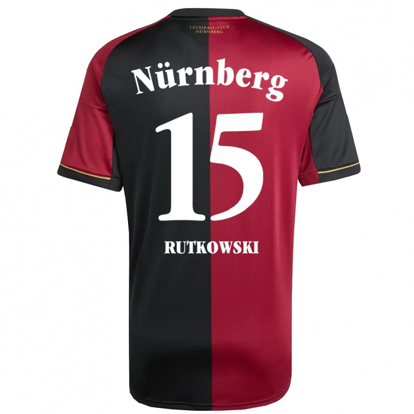 Danxen Kinderen Nicolas Rutkowski #15 Bordeauxzwart Thuisshirt Thuistenue 2025/26 T-Shirt België