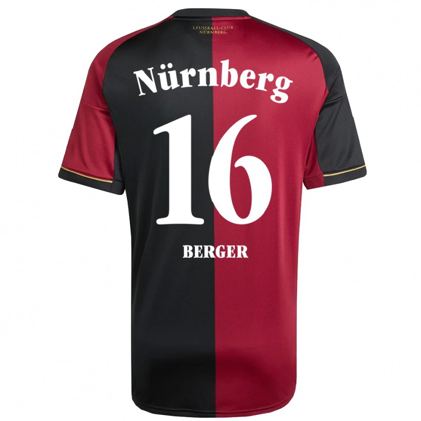 Danxen Kinderen Tim Berger #16 Bordeauxzwart Thuisshirt Thuistenue 2025/26 T-Shirt België