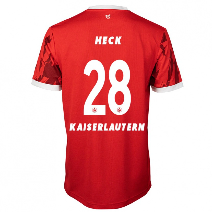 Danxen Kinderen Fabian Heck #28 Rood Wit Thuisshirt Thuistenue 2025/26 T-Shirt België