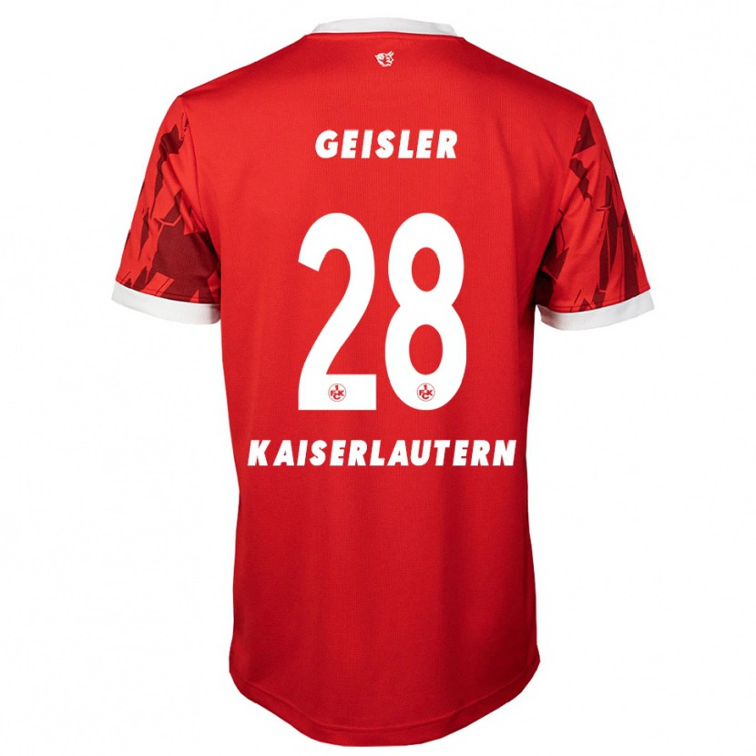 Danxen Kinderen Felix Geisler #28 Rood Wit Thuisshirt Thuistenue 2025/26 T-Shirt België