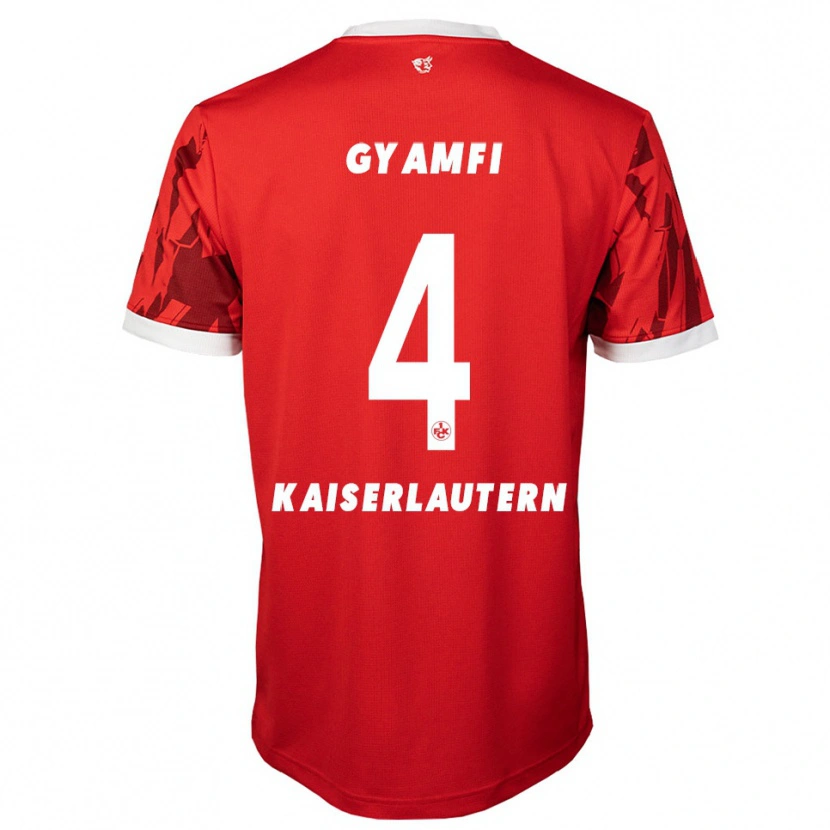 Danxen Kinderen Maxwell Gyamfi #4 Rood Wit Thuisshirt Thuistenue 2025/26 T-Shirt België