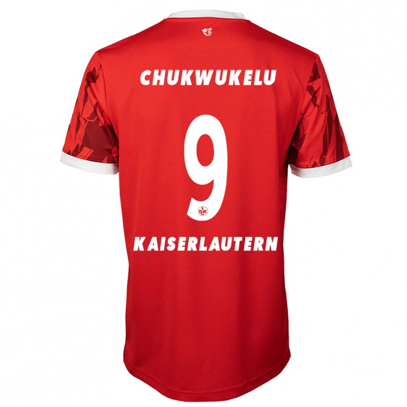 Danxen Kinderen Chinedu Chukwukelu #9 Rood Wit Thuisshirt Thuistenue 2025/26 T-Shirt België